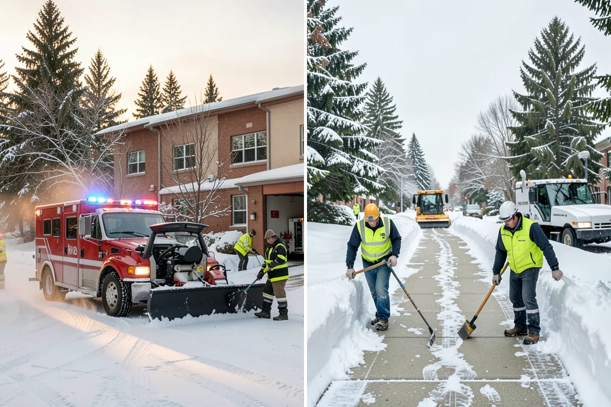 Warehouse Snow Plowing in Shoreline, King County, WA - Map the trailer yard, dock approaches, and employee lot with your dock schedule