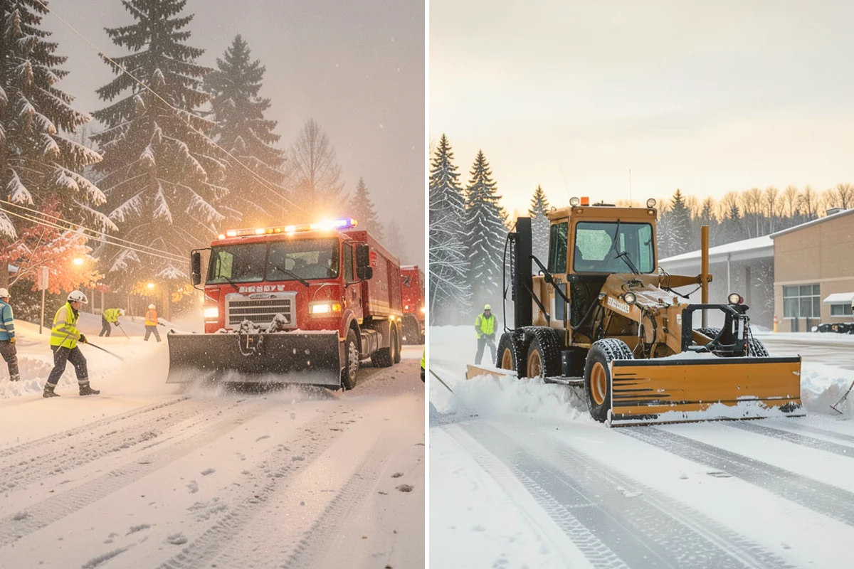 Warehouse Snow Plowing in Snohomish, Snohomish County, WA - Map the trailer yard, dock approaches, and employee lot with your dock schedule