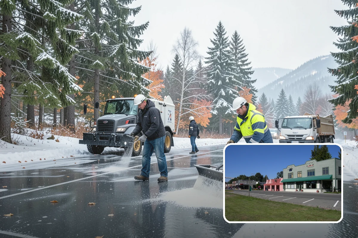 Warehouse Snow Plowing in Snoqualmie, King County, WA - Trailer yards and dock aprons cleared for continuous freight flow