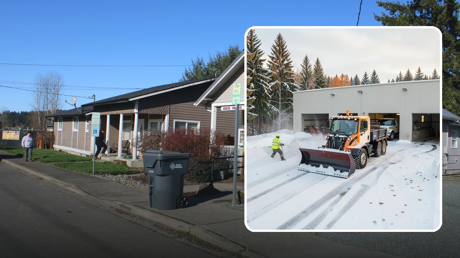 Warehouse Snow Plowing in South Prairie, Pierce County, WA - We plow warehouse lots, loading docks, and trailer yards so trucks dock and depart without weather delays.