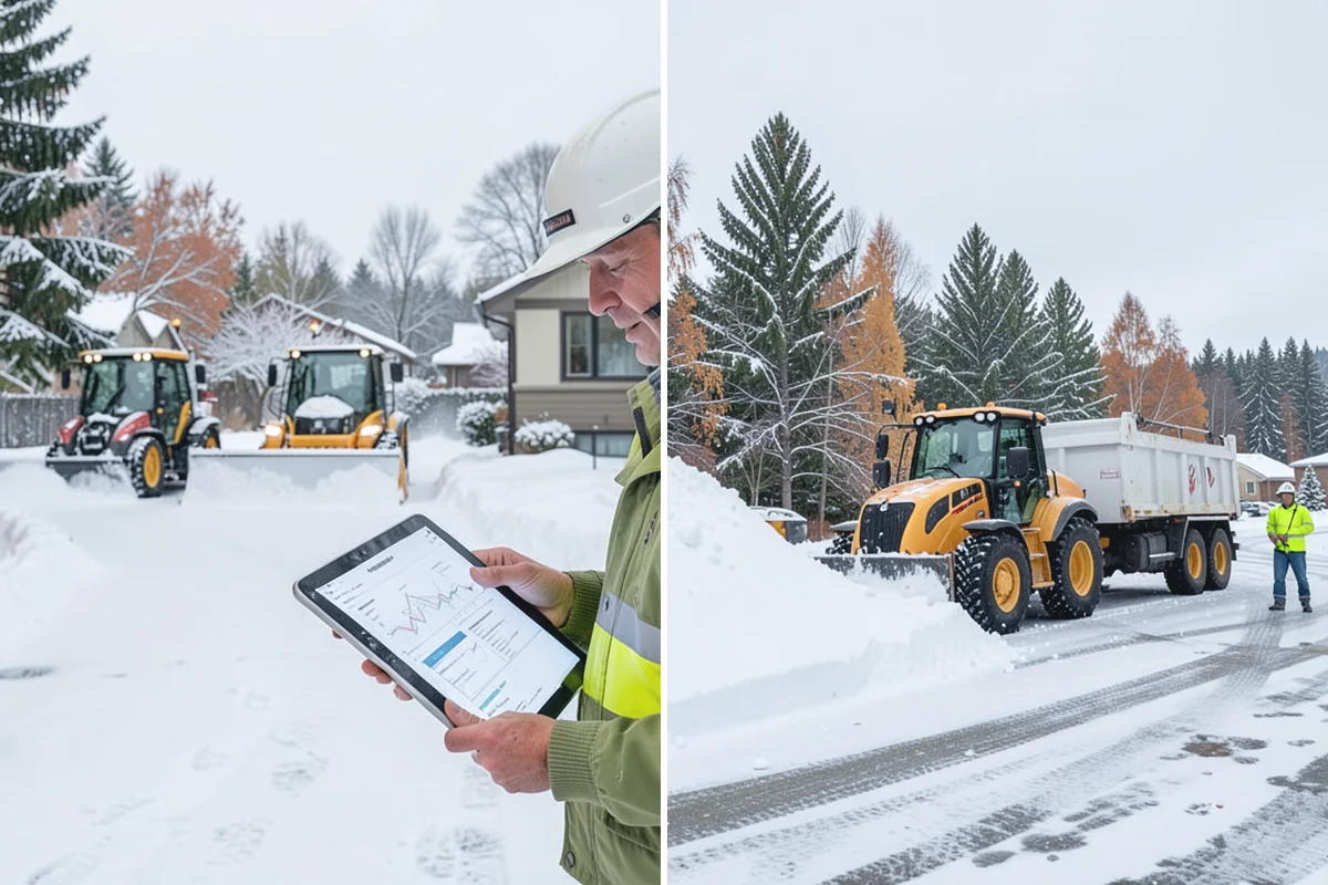 Warehouse Snow Plowing in South Prairie, Pierce County, WA - Map the trailer yard, dock approaches, and employee lot with your dock schedule