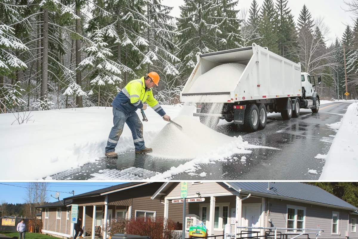 Warehouse Snow Plowing in South Prairie, Pierce County, WA - Lock in service before winter so your docks keep receiving and shipping through any snow.