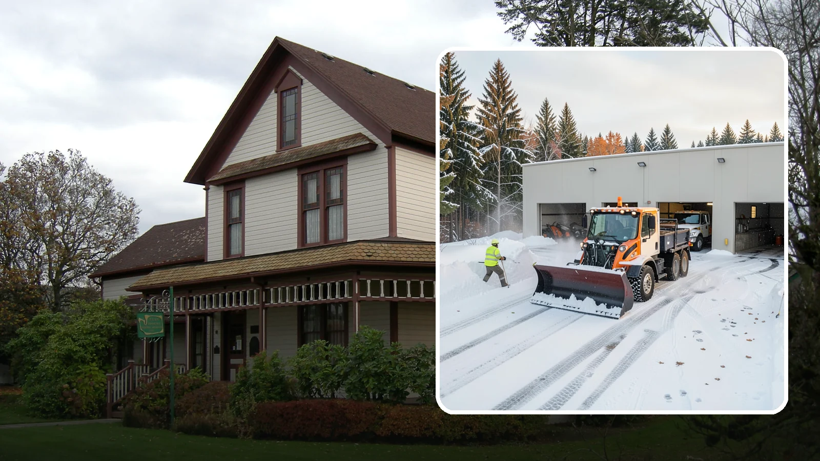 Warehouse Snow Plowing in Sumner, Pierce County, WA - We plow warehouse lots, loading docks, and trailer yards so trucks dock and depart without weather delays.