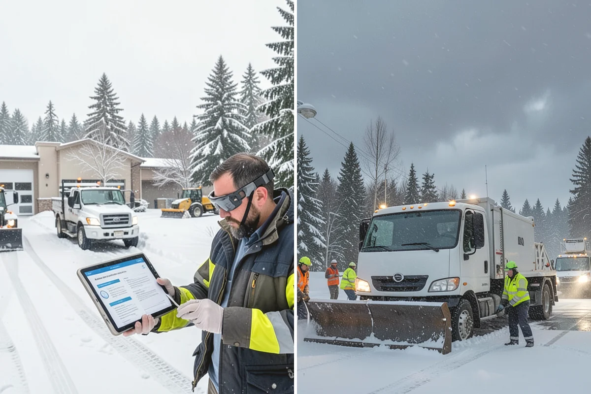 Warehouse Snow Plowing in Tukwila, King County, WA - Map the trailer yard, dock approaches, and employee lot with your dock schedule