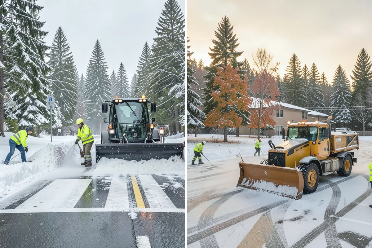 Warehouse Snow Plowing in Wilkeson, Pierce County, WA - Map the trailer yard, dock approaches, and employee lot with your dock schedule