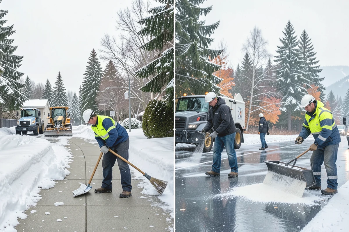 Warehouse Snow Removal in Anacortes, Skagit County, WA - Review dock layout, apron space, and trailer staging zones