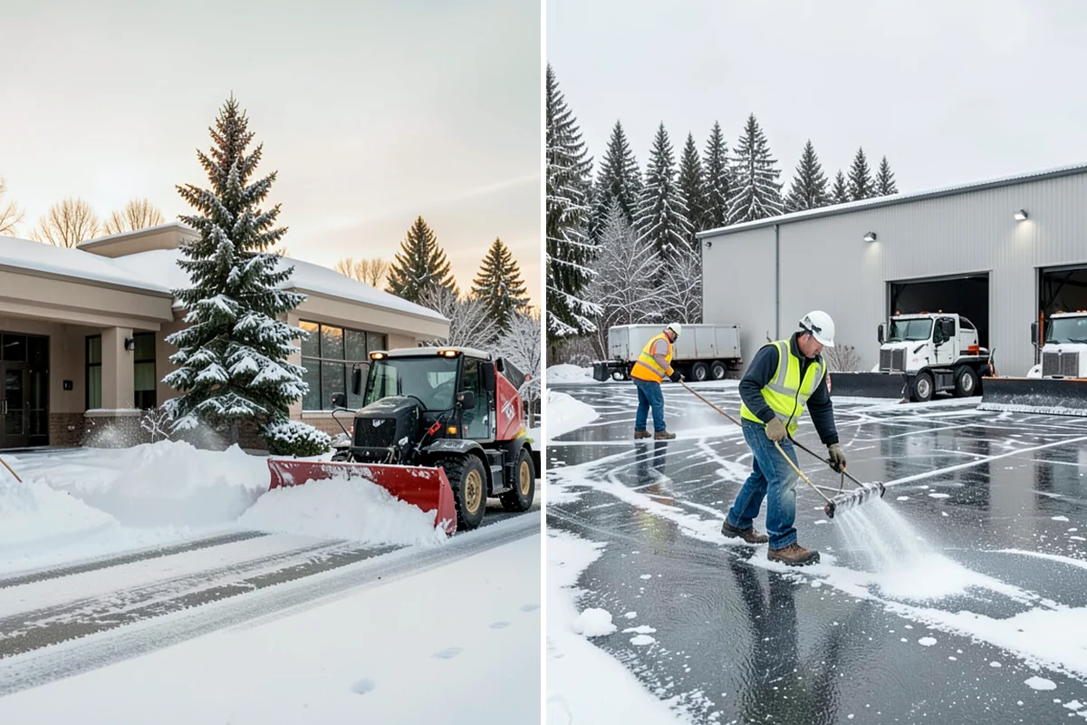 Warehouse Snow Removal in Arlington, Snohomish County, WA - Review dock layout, apron space, and trailer staging zones