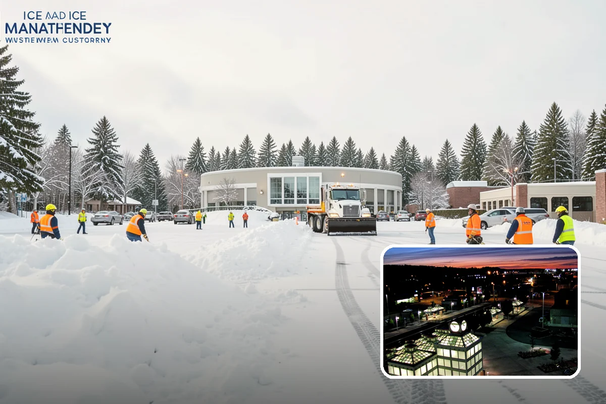 Warehouse Snow Removal in Auburn, King County, WA - Open dock doors and trailer staging areas
