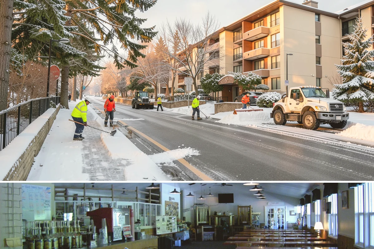 Warehouse Snow Removal in Black Diamond, King County, WA - Warehouses face peak risk during December and January cold snaps when wet snow compacts quickly under continuous trailer traffic.