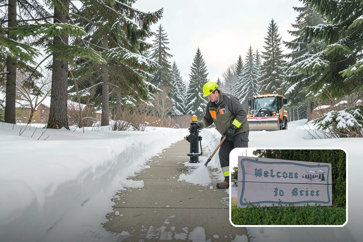 Warehouse Snow Removal in Brier, Snohomish County, WA - Open dock doors and trailer staging areas