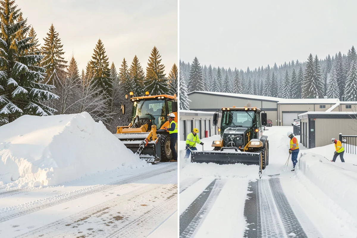 Warehouse Snow Removal in Brier, Snohomish County, WA - Review dock layout, apron space, and trailer staging zones