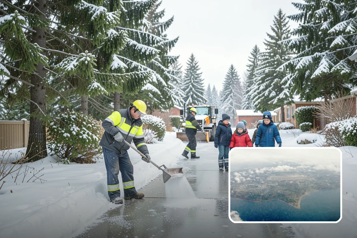 Warehouse Snow Removal in Burien, King County, WA - Open dock doors and trailer staging areas