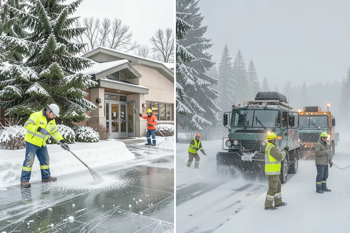 Warehouse Snow Removal in Duvall, King County, WA - Review dock layout, apron space, and trailer staging zones