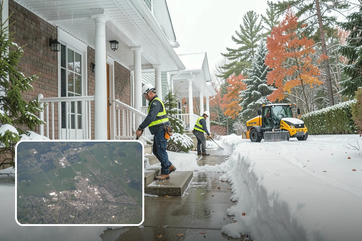 Warehouse Snow Removal in Enumclaw, King County, WA - Open dock doors and trailer staging areas