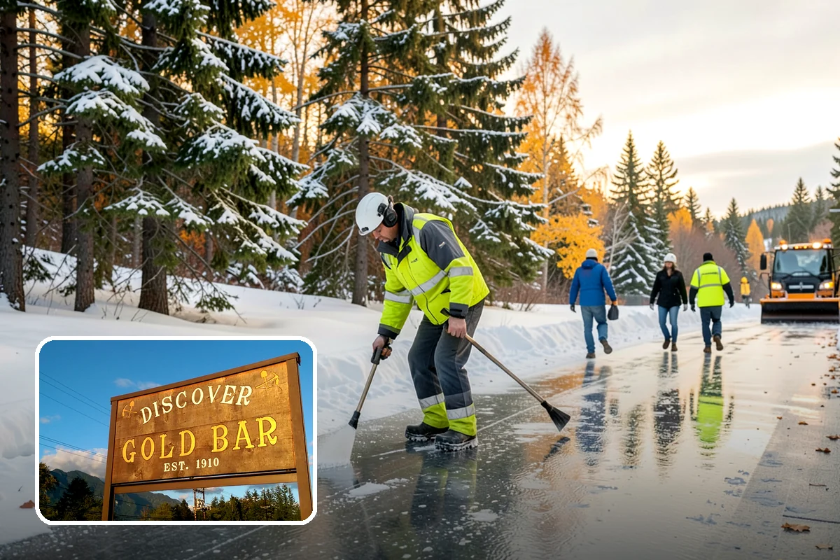 Warehouse Snow Removal in Gold Bar, Snohomish County, WA - Open dock doors and trailer staging areas