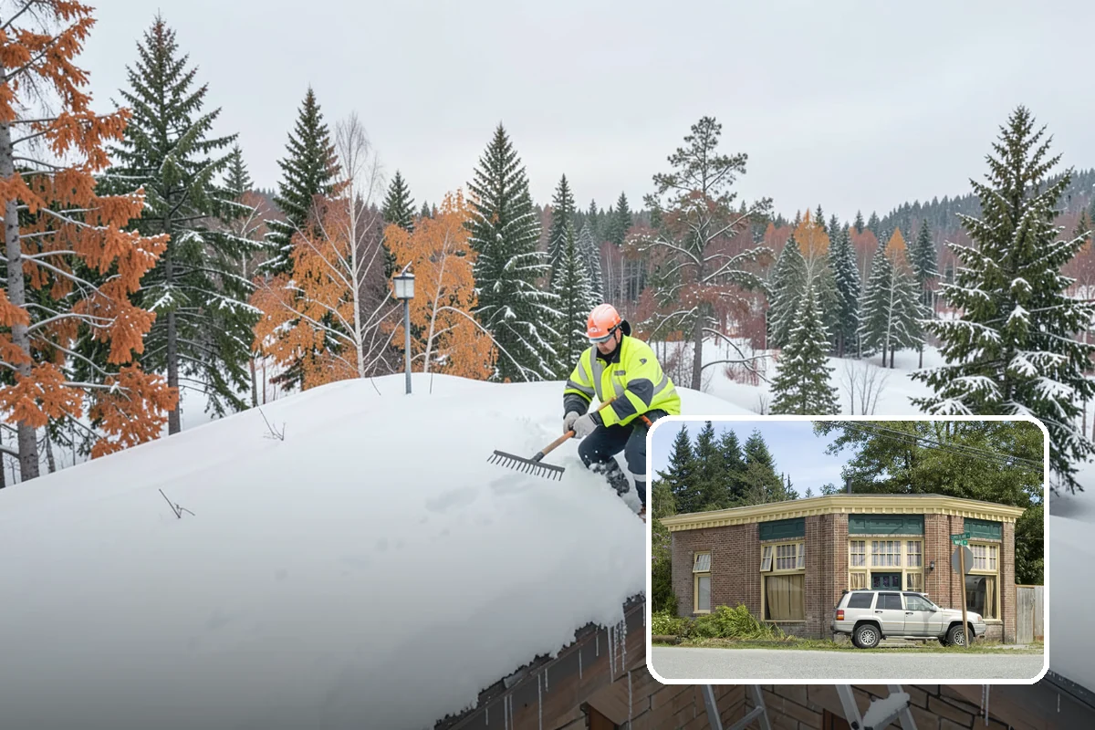 Warehouse Snow Removal in Hamilton, Skagit County, WA - Open dock doors and trailer staging areas