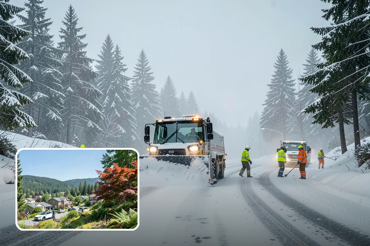 Warehouse Snow Removal in Index, Snohomish County, WA - Open dock doors and trailer staging areas