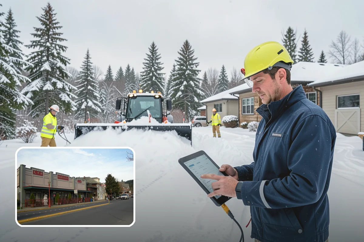 Warehouse Snow Removal in Issaquah, King County, WA - Open dock doors and trailer staging areas