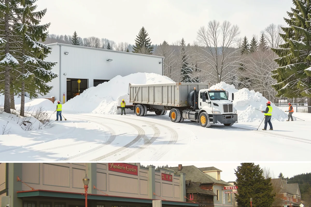 Warehouse Snow Removal in Issaquah, King County, WA - Warehouses face peak risk during December and January cold snaps when wet snow compacts quickly under continuous trailer traffic.