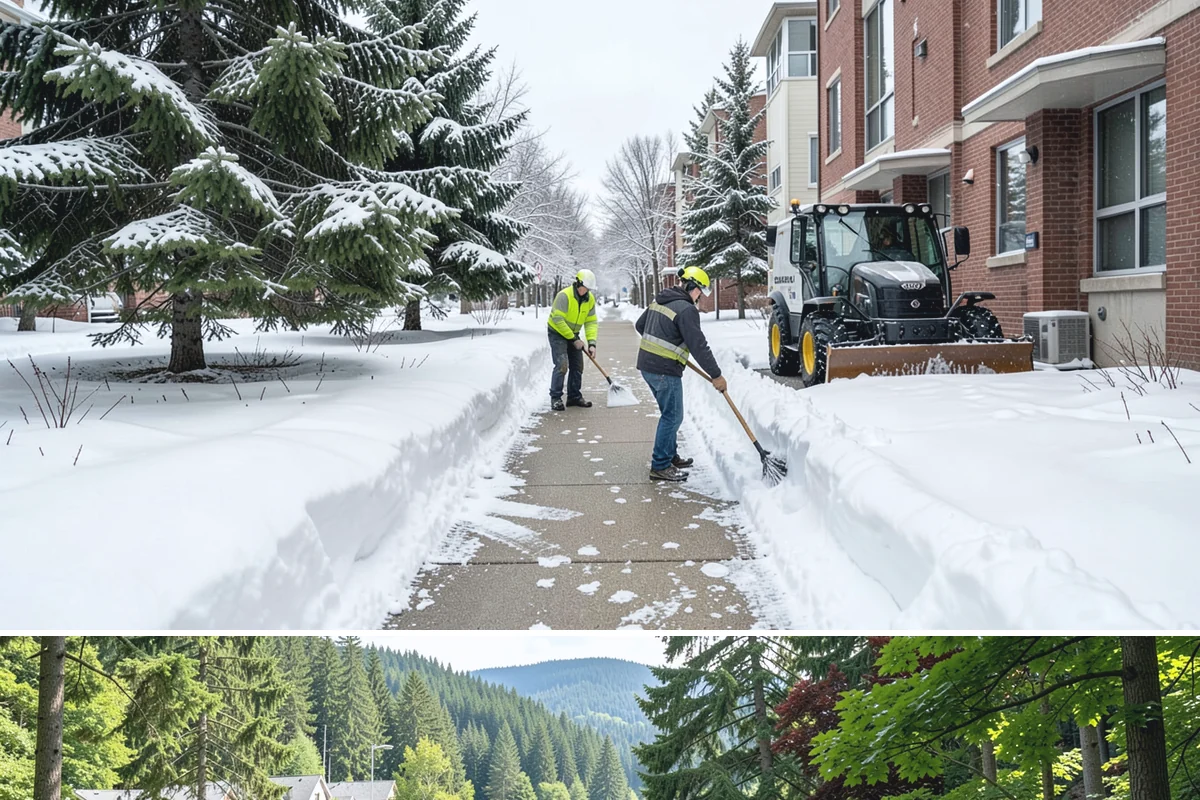 Warehouse Snow Removal in Lake Forest Park, King County, WA - Warehouses face peak risk during December and January cold snaps when wet snow compacts quickly under continuous trailer traffic.