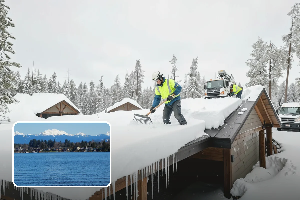Warehouse Snow Removal in Lake Stevens, Snohomish County, WA - Open dock doors and trailer staging areas