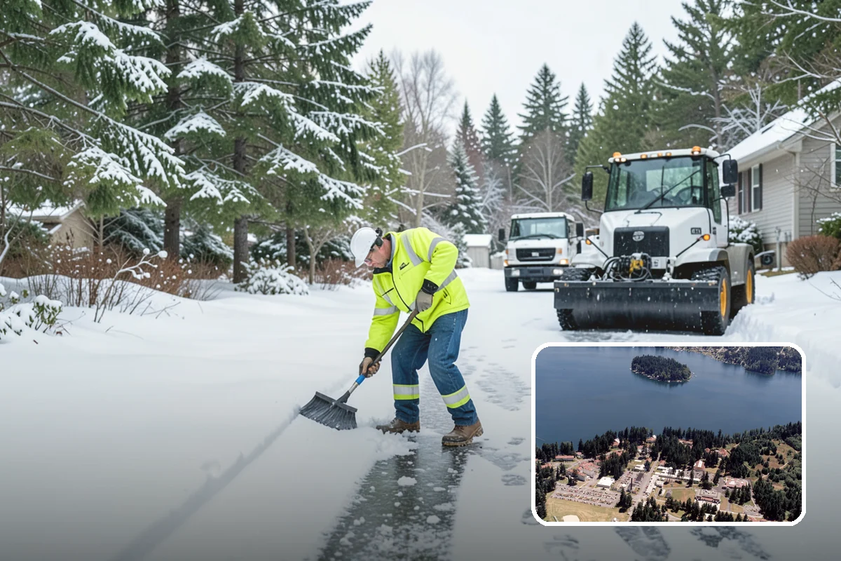 Warehouse Snow Removal in Lakewood, Pierce County, WA - Open dock doors and trailer staging areas