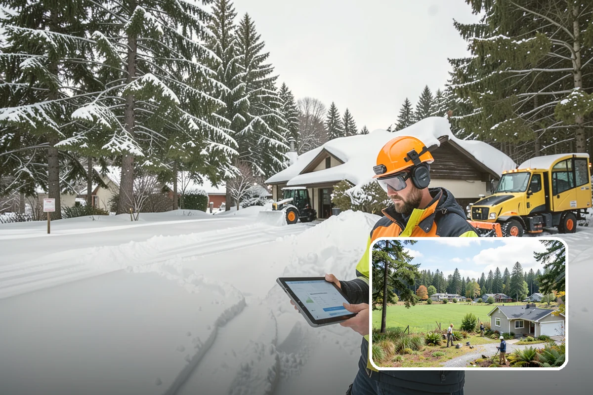 Warehouse Snow Removal in Lyman, Skagit County, WA - Open dock doors and trailer staging areas