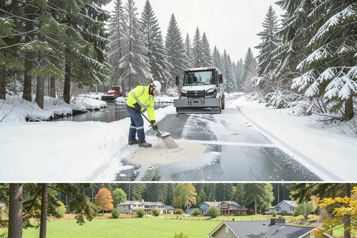 Warehouse Snow Removal in Lyman, Skagit County, WA - Warehouses face peak risk during December and January cold snaps when wet snow compacts quickly under continuous trailer traffic.