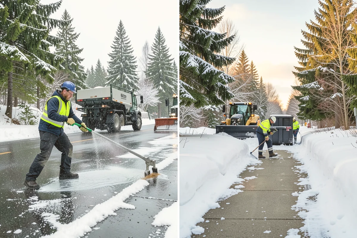 Warehouse Snow Removal in Lynnwood, Snohomish County, WA - Review dock layout, apron space, and trailer staging zones