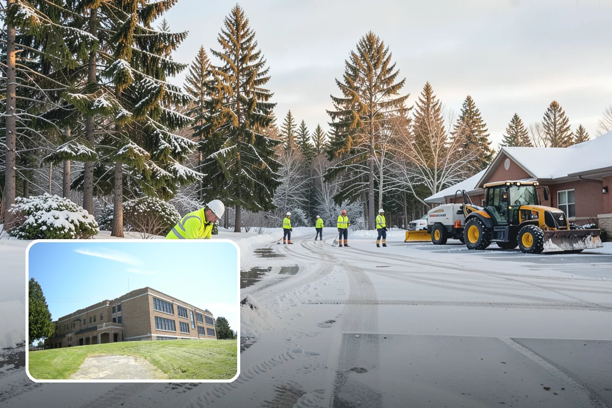 Warehouse Snow Removal in Maple Valley, King County, WA - Open dock doors and trailer staging areas