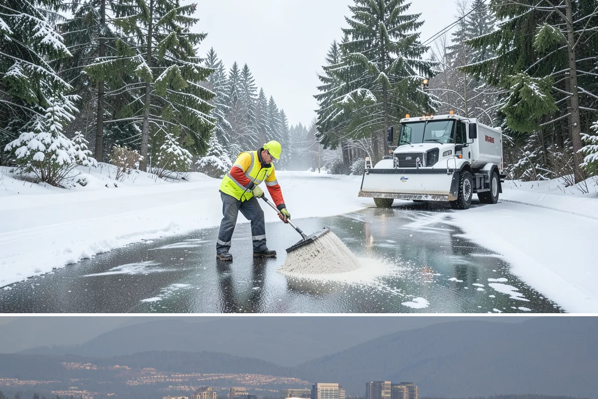 Warehouse Snow Removal in Medina, King County, WA - Warehouses face peak risk during December and January cold snaps when wet snow compacts quickly under continuous trailer traffic.