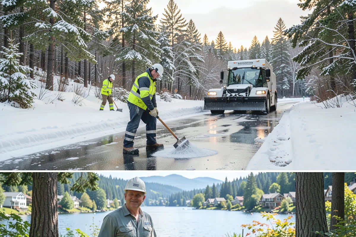 Warehouse Snow Removal in Milton, King County, WA - Warehouses face peak risk during December and January cold snaps when wet snow compacts quickly under continuous trailer traffic.
