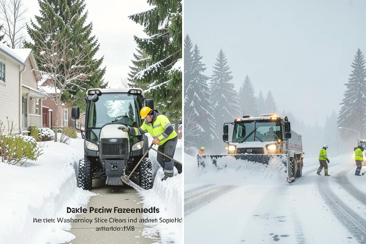 Warehouse Snow Removal in Monroe, Snohomish County, WA - Review dock layout, apron space, and trailer staging zones