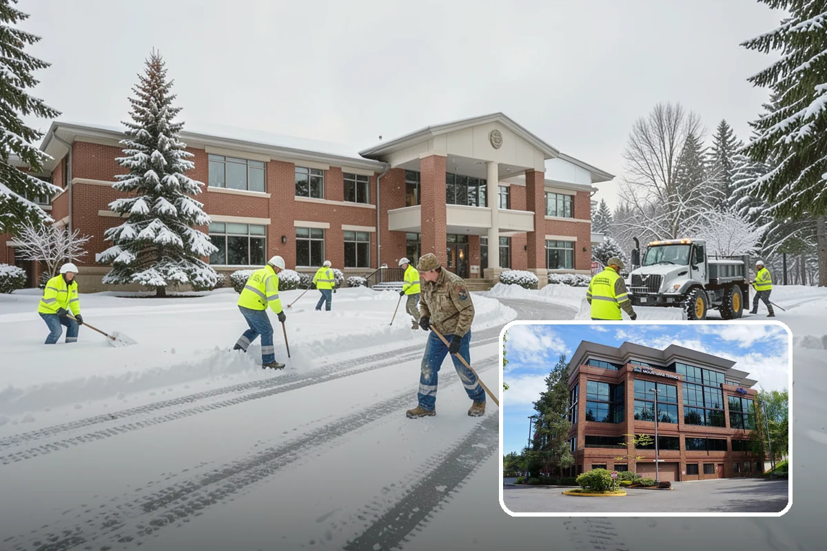 Warehouse Snow Removal in Mountlake Terrace, Snohomish County, WA - Open dock doors and trailer staging areas