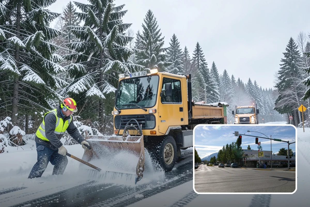 Warehouse Snow Removal in North Bend, King County, WA - Open dock doors and trailer staging areas