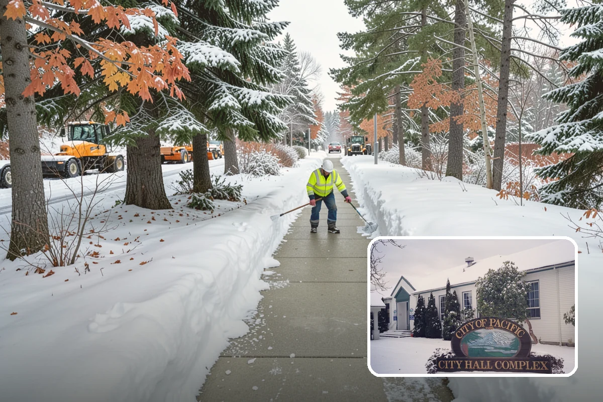 Warehouse Snow Removal in Pacific, King County, WA - Open dock doors and trailer staging areas