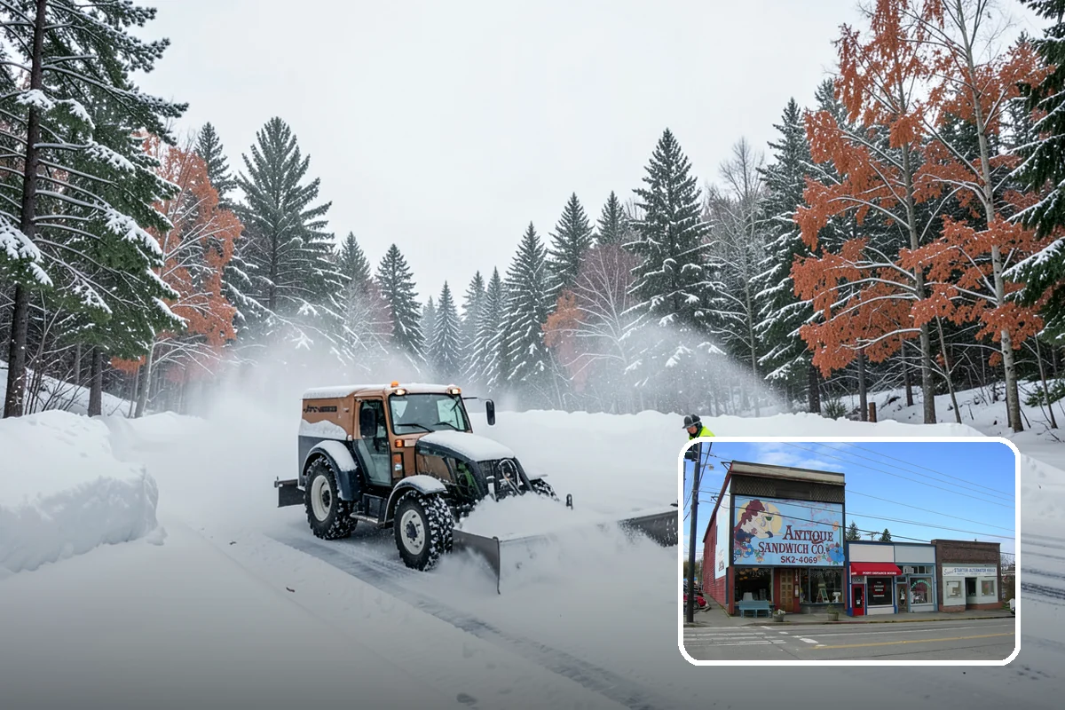 Warehouse Snow Removal in Ruston, Pierce County, WA - Open dock doors and trailer staging areas
