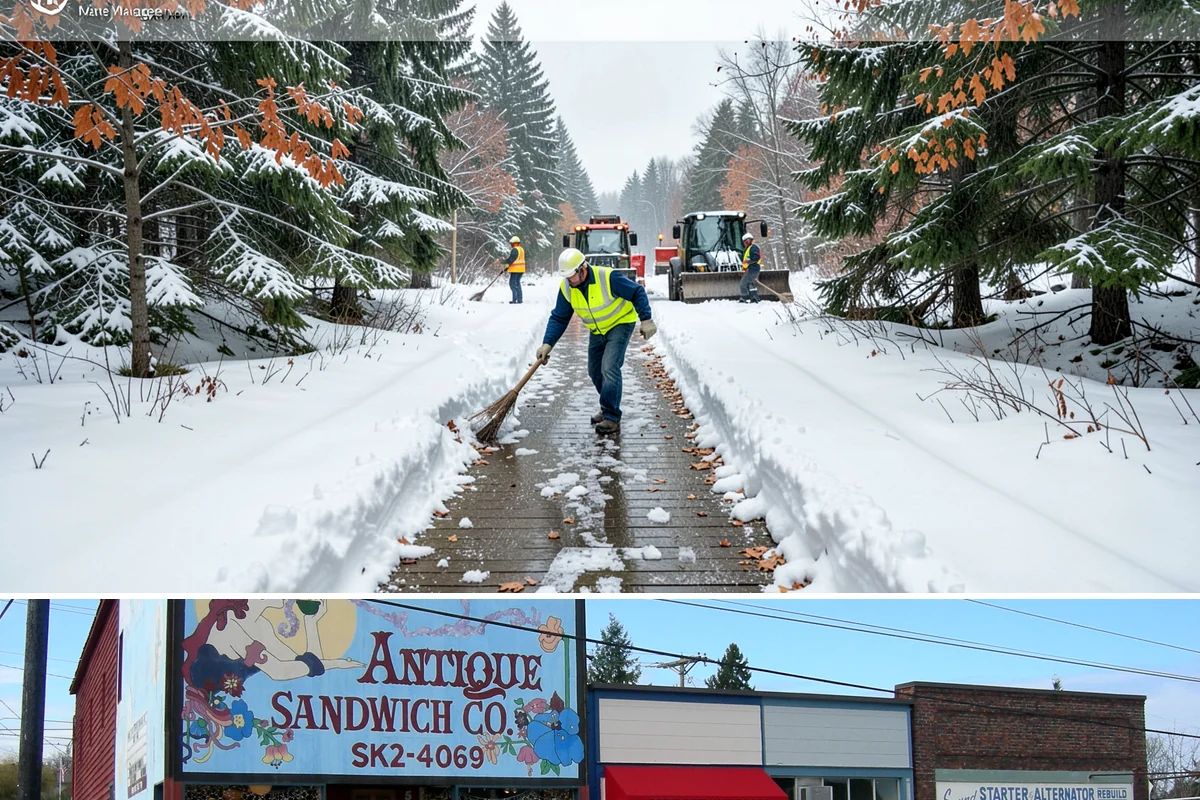 Warehouse Snow Removal in Ruston, Pierce County, WA - Warehouses face peak risk during December and January cold snaps when wet snow compacts quickly under continuous trailer traffic.