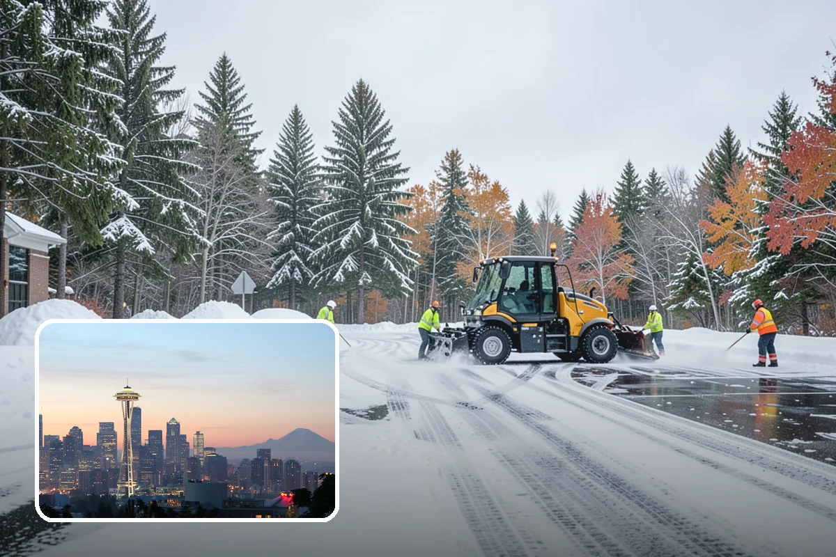 Warehouse Snow Removal in Seattle, King County, WA - Open dock doors and trailer staging areas