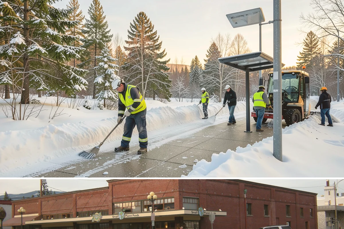 Warehouse Snow Removal in Sedro-Woolley, Skagit County, WA - Warehouses face peak risk during December and January cold snaps when wet snow compacts quickly under continuous trailer traffic.