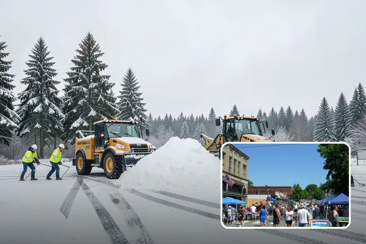 Warehouse Snow Removal in Snohomish, Snohomish County, WA - Open dock doors and trailer staging areas