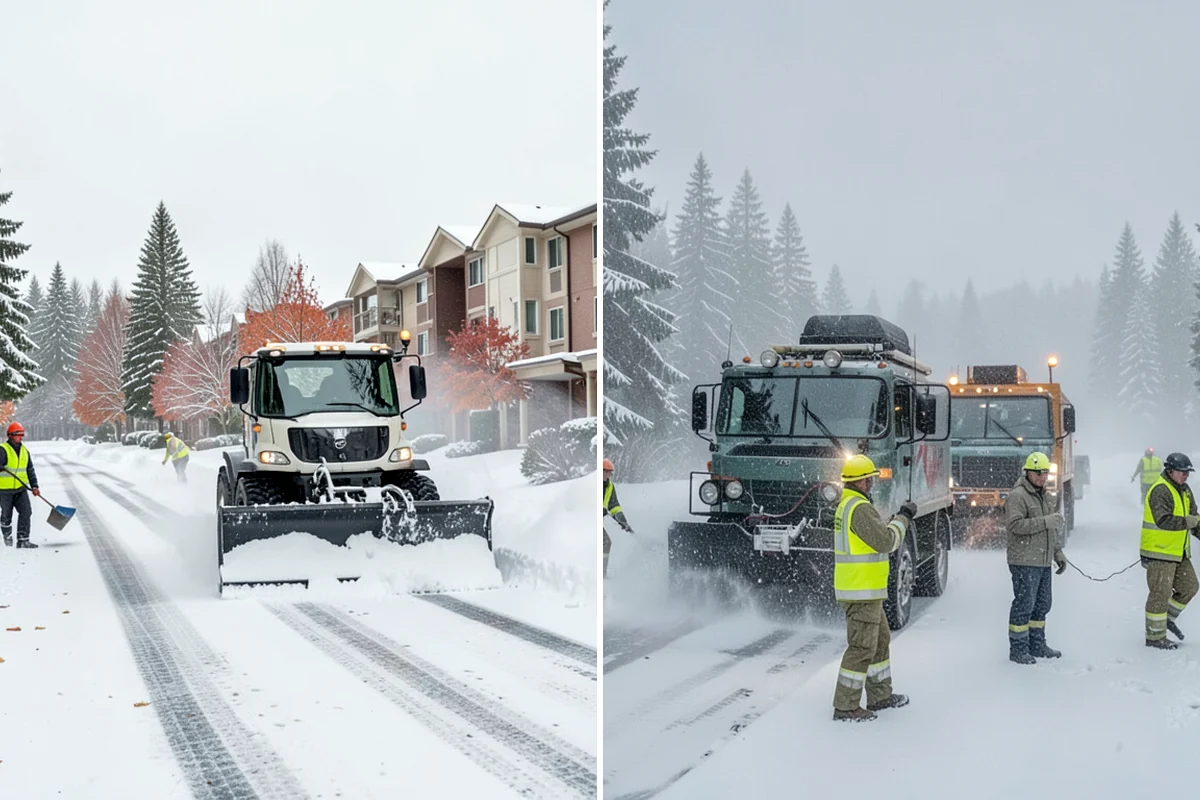 Warehouse Snow Removal in Snoqualmie, King County, WA - Review dock layout, apron space, and trailer staging zones