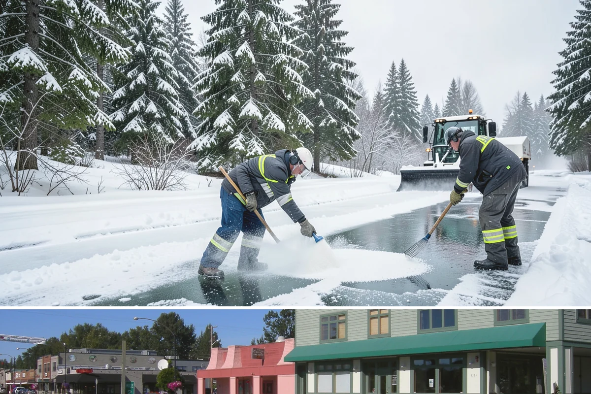 Warehouse Snow Removal in Snoqualmie, King County, WA - Warehouses face peak risk during December and January cold snaps when wet snow compacts quickly under continuous trailer traffic.