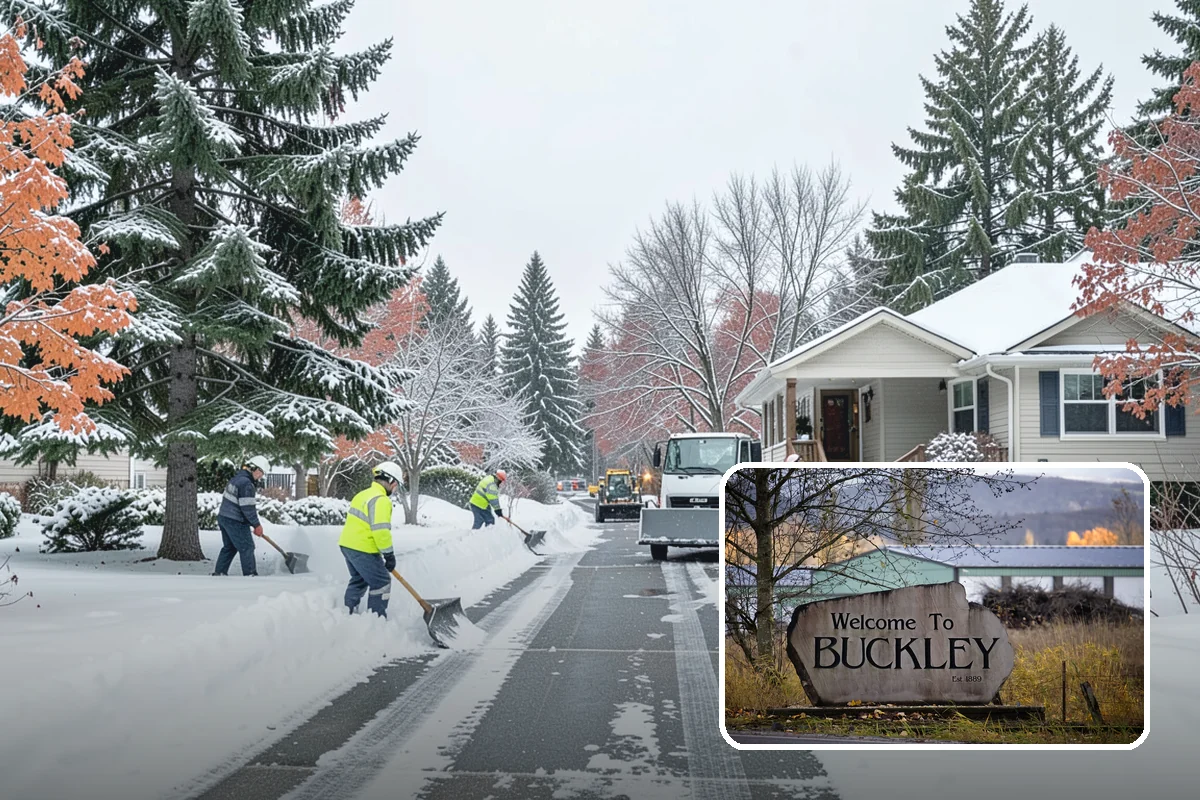 Weekend Snow Service in Buckley, Pierce County, WA - Full clearing coverage across Saturday and Sunday