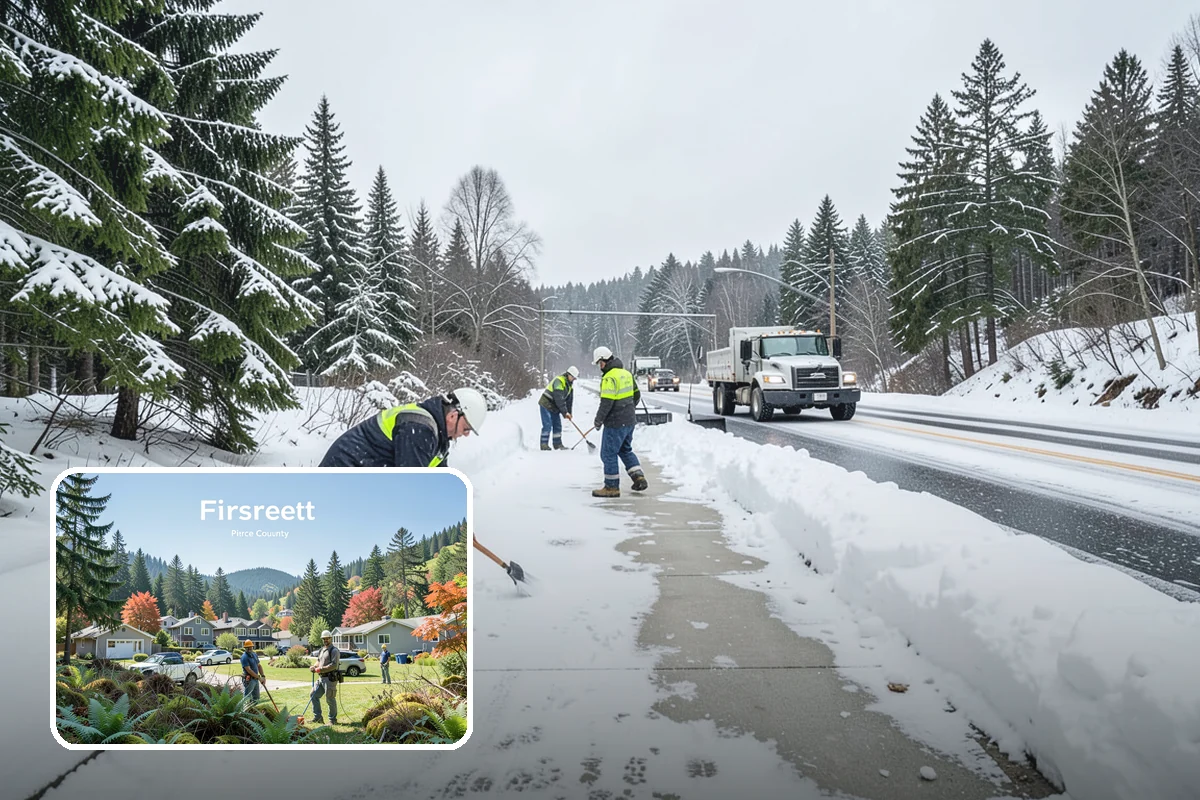 Weekend Snow Service in Fircrest, Pierce County, WA - Full clearing coverage across Saturday and Sunday
