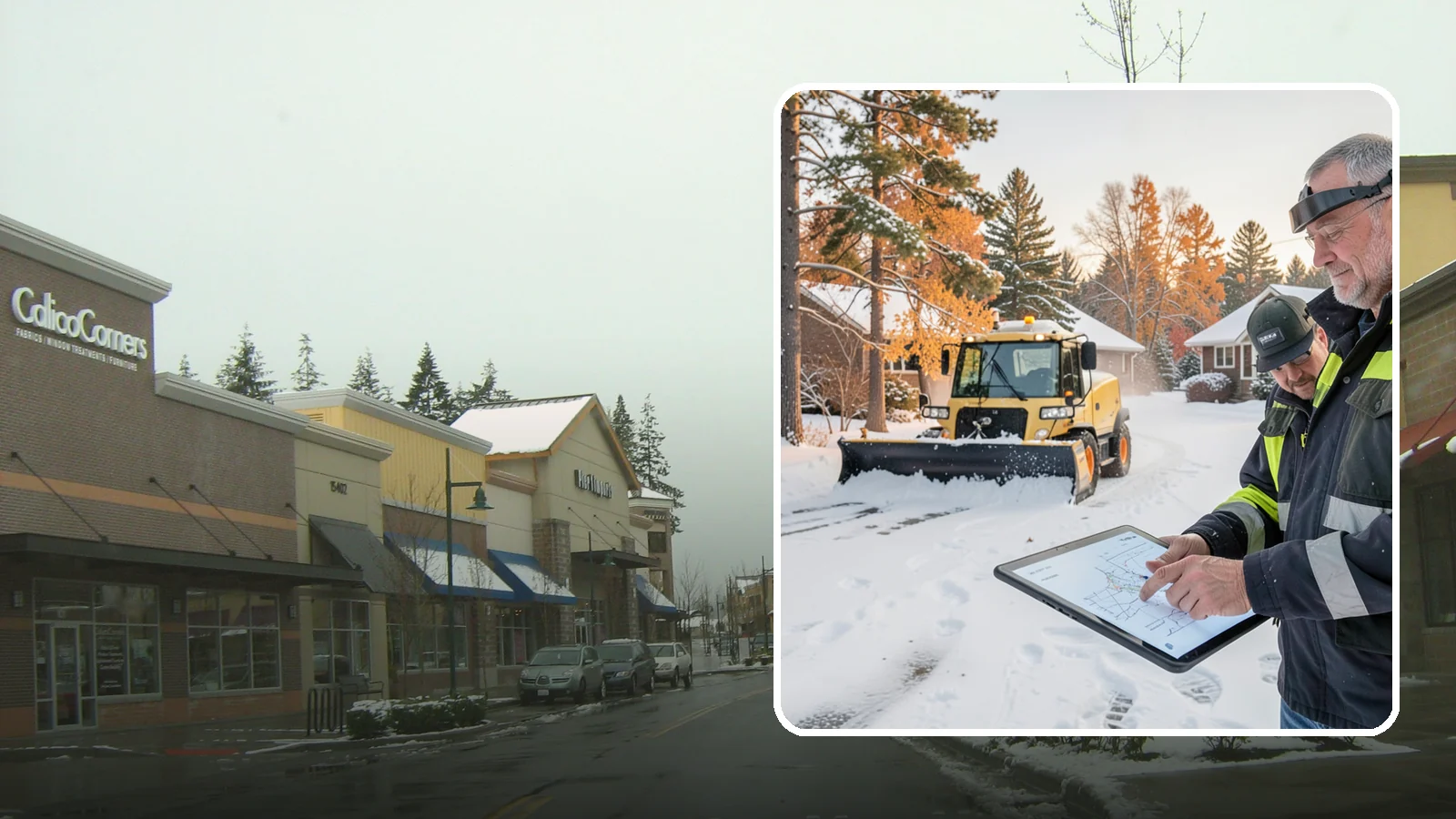 Weekend Snow Service in Mill Creek, Snohomish County, WA - Saturday and Sunday coverage that keeps your property clear when weekday crews would otherwise be off.