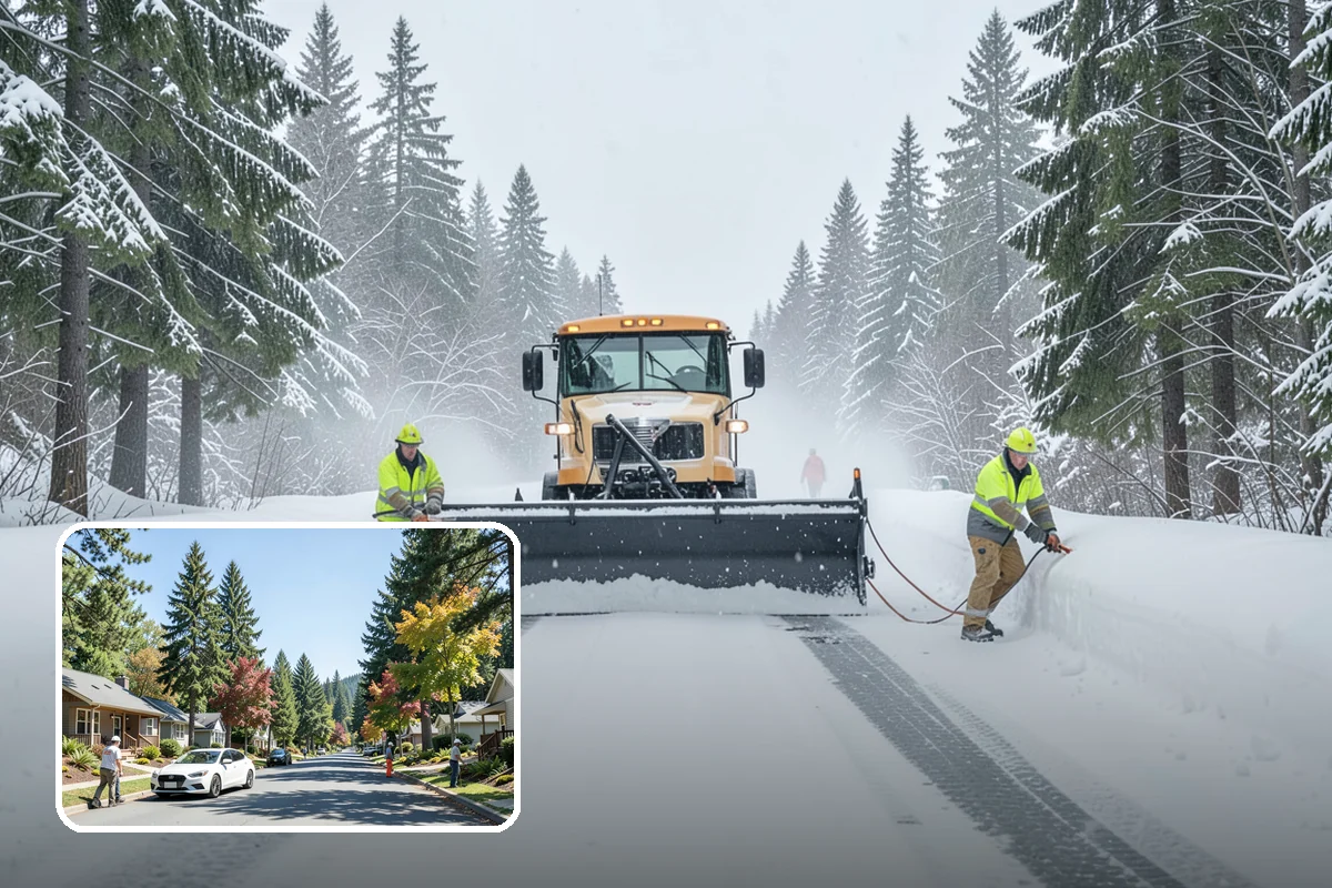Weekend Snow Service in Orting, Pierce County, WA - Full clearing coverage across Saturday and Sunday