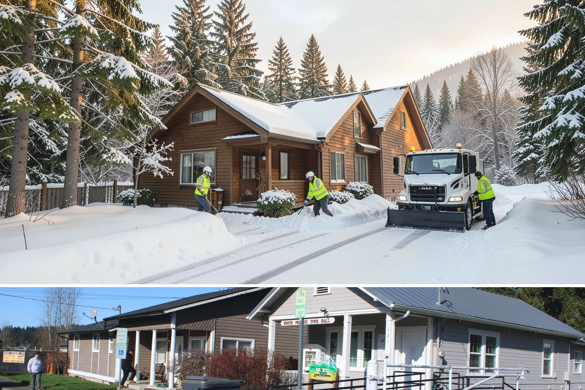 Weekend Snow Service in South Prairie, Pierce County, WA - Weekend coverage matters most across the peak-snow weekends of December through February.