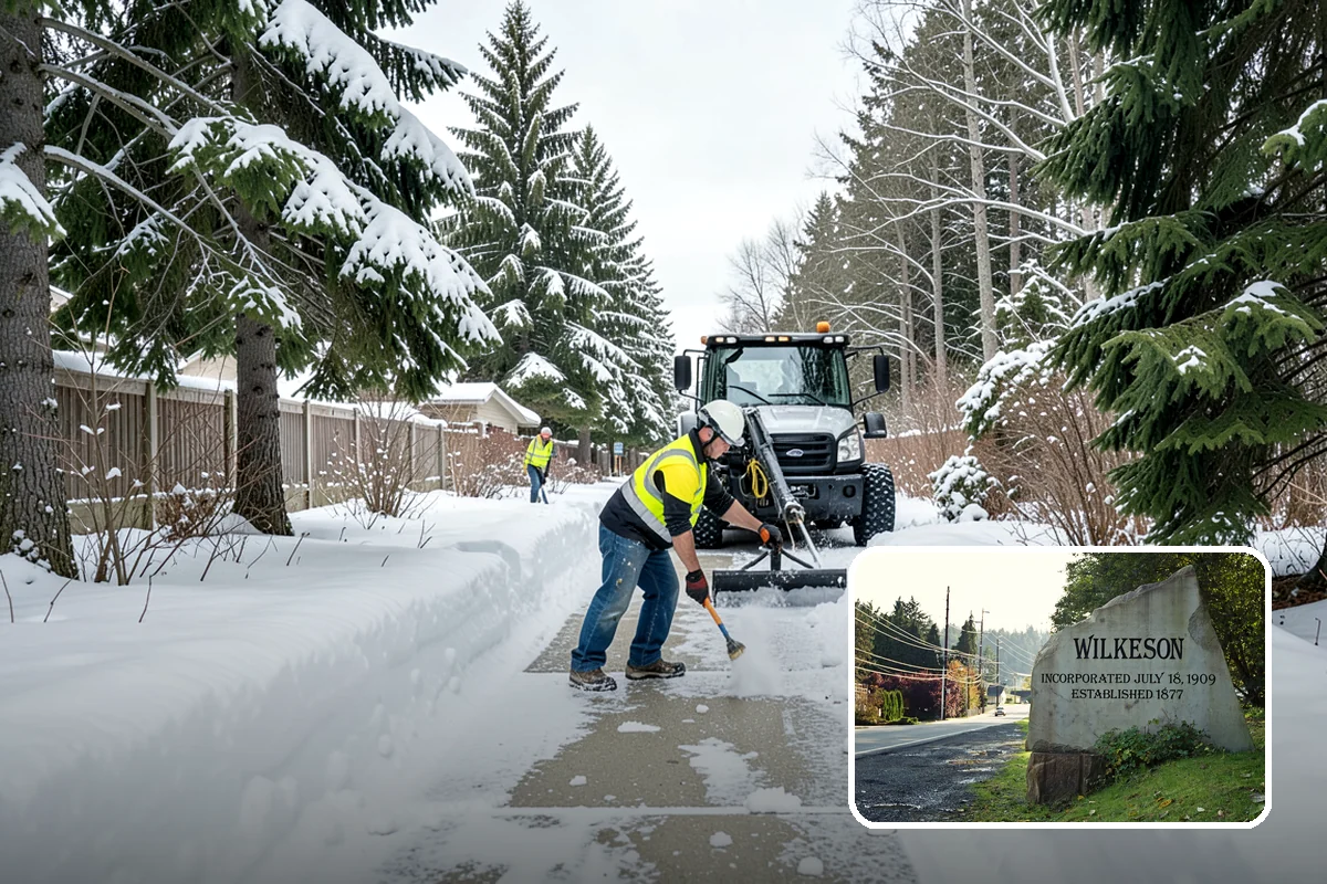 Weekend Snow Service in Wilkeson, Pierce County, WA - Full clearing coverage across Saturday and Sunday