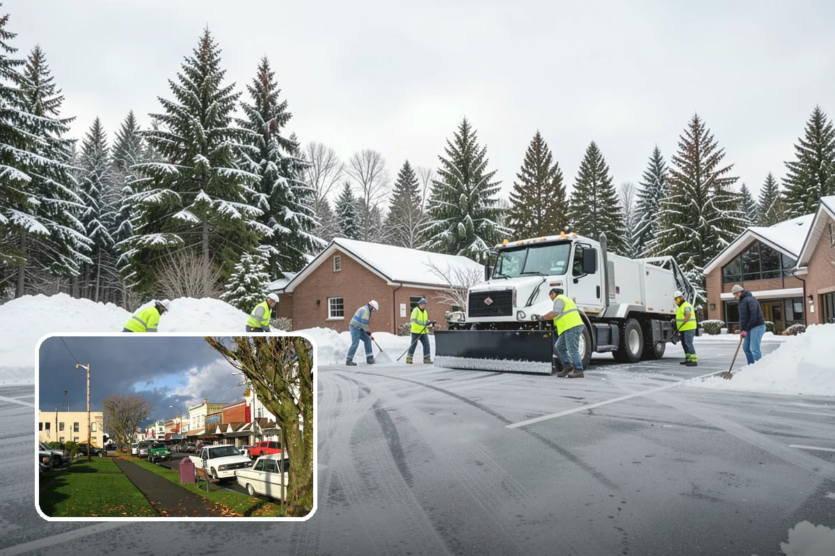 Wet Snow Removal in Arlington, Snohomish County, WA - Equipment tuned for the dense, water-heavy snow our region actually gets